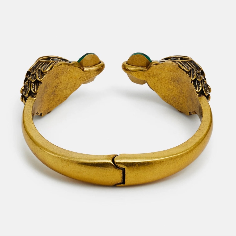 Kurt Geiger Gold and Green Parrot Bracelet - Picture 7 of 7
